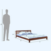 Essen Solid Sheesham Wood Bed Without Storage (King Size, Natural Finish)